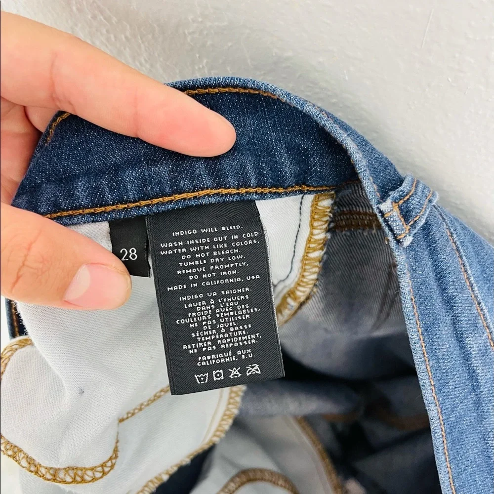 J BRAND BLUE DISTRESSED SKINNY BOYFRIEND JEANS AIDEN FLINTLOCK - Picture 8 of 9